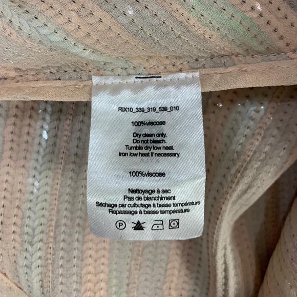 RIXO KYLA SEQUIN STRIPE Long Sleeve Mini Dress Sz L - Picture 8 of 10